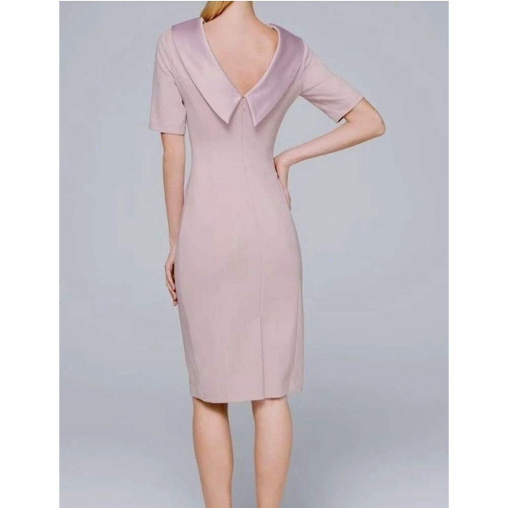 White House Black Market Blush Midi Sheath Dress with Cowl Neck - Picture 3 of 9